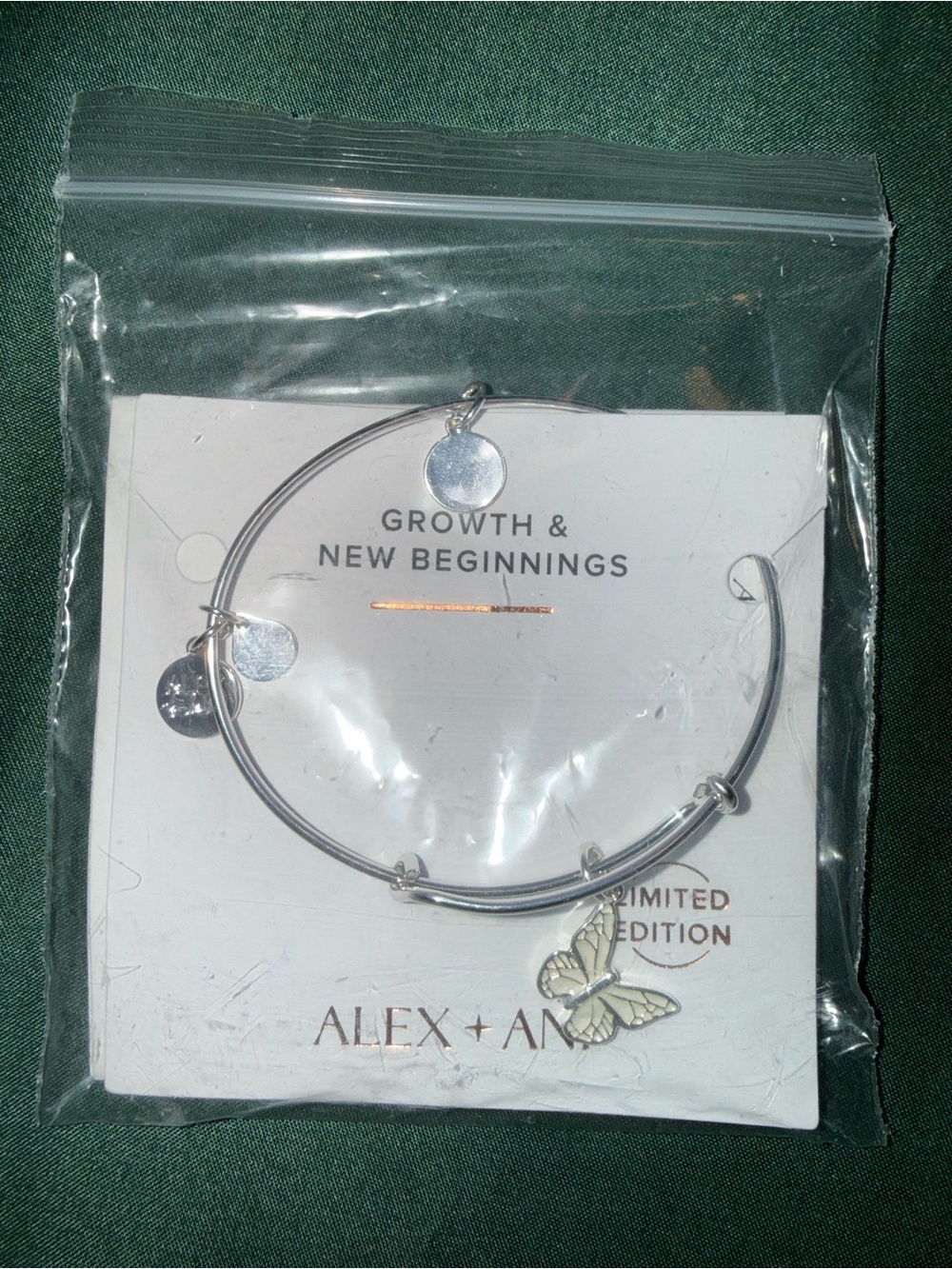 Alex and Ani Silver Butterfly Charm Bangle - Growth & New Beginnings